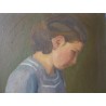 Paintings | Oil on canvas painting "Young Girl" by Moinat SA – Antiques and Decor