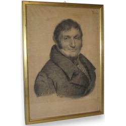  Tableau-dessin sur papier "Portrait sur  Moinat SA  - Antiquités décoration