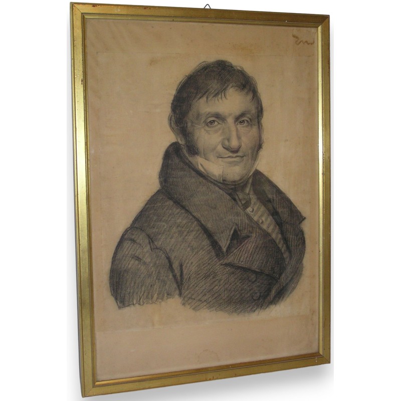 Tableau-dessin sur papier "Portrait sur  Moinat SA  - Antiquités décoration