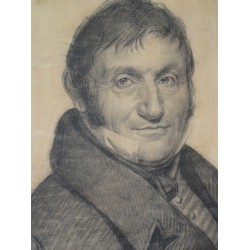  Tableau-dessin sur papier "Portrait sur  Moinat SA  - Antiquités décoration