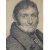  Tableau-dessin sur papier "Portrait sur  Moinat SA  - Antiquités décoration
