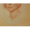 Red chalk drawing "Portrait of  Moinat SA  - Antiques and home décor