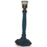  Pied de lampe en bois coloris bleu. sur  Moinat SA  - Antiquités décoration