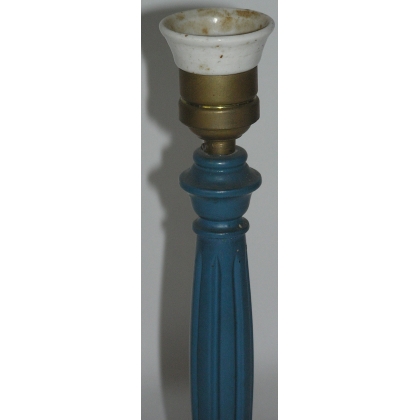  Pied de lampe en bois coloris bleu. sur  Moinat SA  - Antiquités décoration