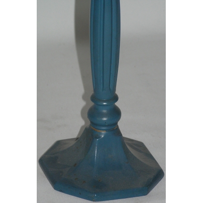  Pied de lampe en bois coloris bleu. sur  Moinat SA  - Antiquités décoration