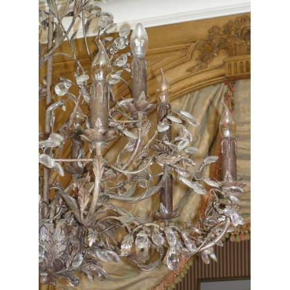 12-light brass chandelier. Available from  Moinat SA  - Antiques and home décor