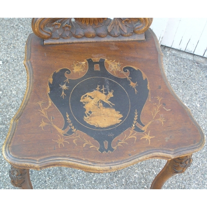 Brienz stool with inlaid decoration, by Moinat SA – Antiques and home décor