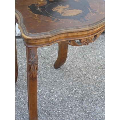 Brienz stool with inlaid decoration, by Moinat SA – Antiques and home décor