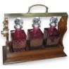 Tantalus wooden carafe holder, set of 3, from Moinat SA – Antiques and home décor