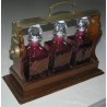 Tantalus wooden carafe holder, set of 3, from Moinat SA – Antiques and home décor
