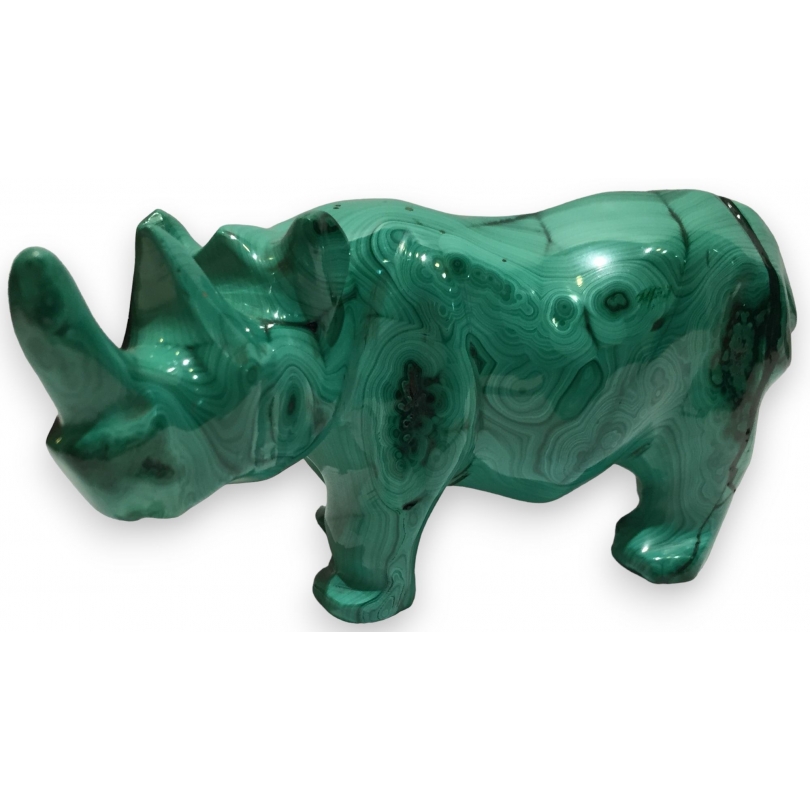 Rhinocéros en malachite