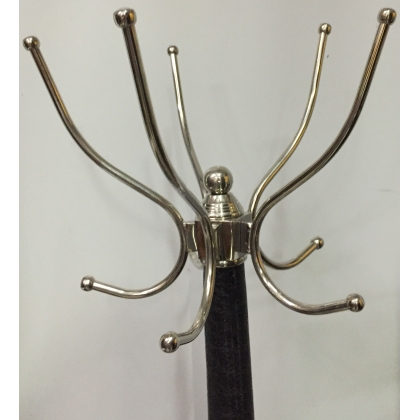 Chrome-plated, upholstered free-standing coat rack by Moinat SA – Antiques and home décor