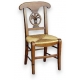 Chaise d'enfant paillée dossier sculpté