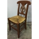 Chaise d'enfant paillée dossier sculpté
