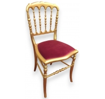 Chaise style Napoléon III dorée