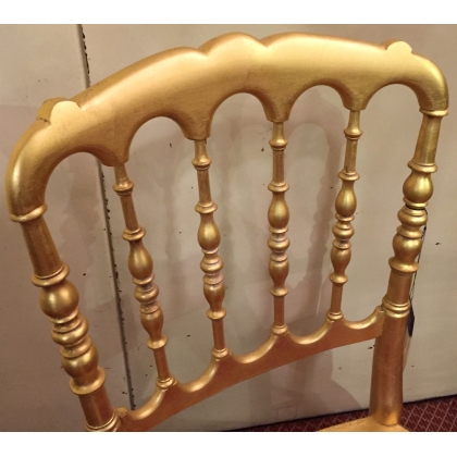 Chaise style Napoléon III dorée