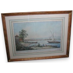 Engraving ‘View of Geneva’ by LEVEQUE.  at Moinat SA  – Antiques and decorative items –  Engravings, lithographs