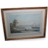 Gravure "Vue de Genève" par LEVEQUE.  sur Moinat SA  - Antiquités décoration -  Gravures, Lithos