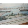 Gravure "Vue de Genève" par LEVEQUE.  sur Moinat SA  - Antiquités décoration -  Gravures, Lithos