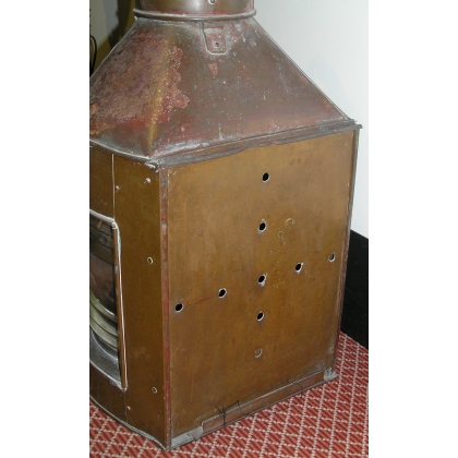 Ship’s lantern, made of copper, signed. At  Moinat SA  – Antiques and home décor