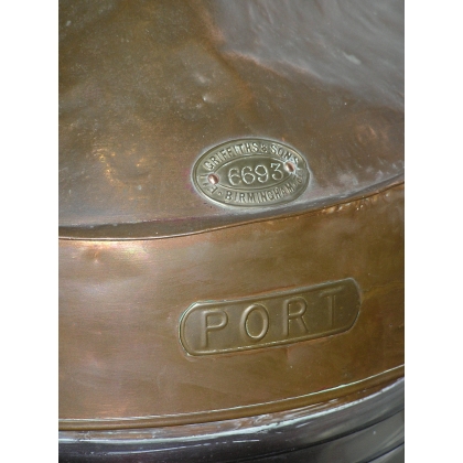 Ship’s lantern, made of copper, signed. At  Moinat SA  – Antiques and home décor
