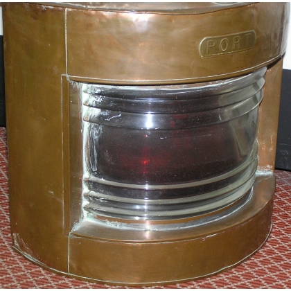 Ship’s lantern, made of copper, signed. At  Moinat SA  – Antiques and home décor