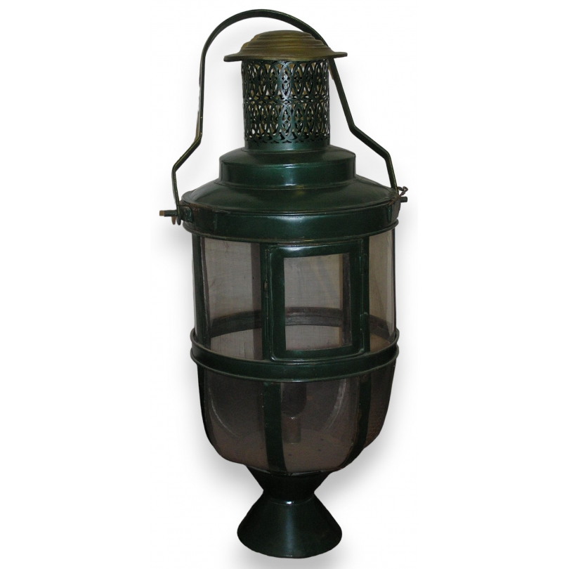 Green round floor lamp, made of iron, from  Moinat SA  - Antiques and home décor