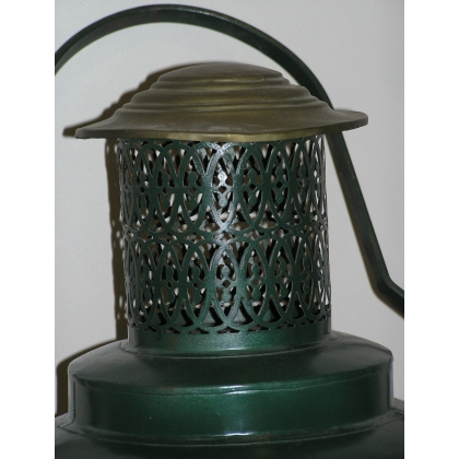 Green round floor lamp, made of iron, from  Moinat SA  - Antiques and home décor