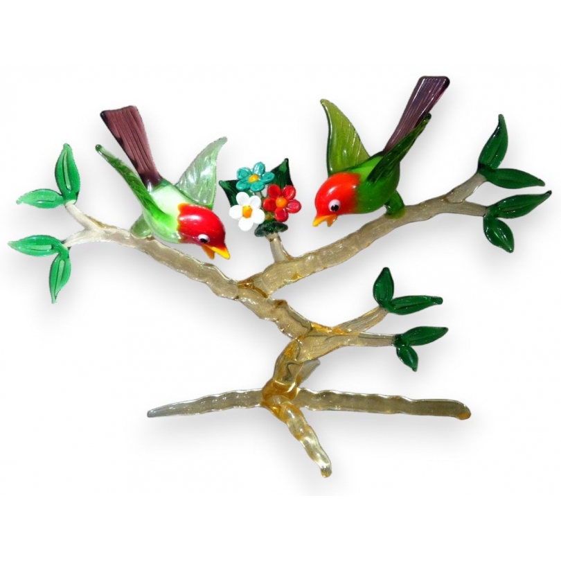 Sculpture "Deux oiseaux sur une branche