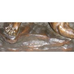 Skulptur „Löwe“, signiert CARVIN. bei Moinat SA – Antiquitäten und Dekoration