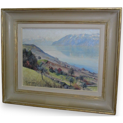 Tableau \"Le Lanciau et Epesse\" signé LÉPINARD