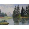 Paintings | Painting entitled ‘Les Paccots’ by G. PEITREQUIN, Moinat SA  – Antiques and home décor