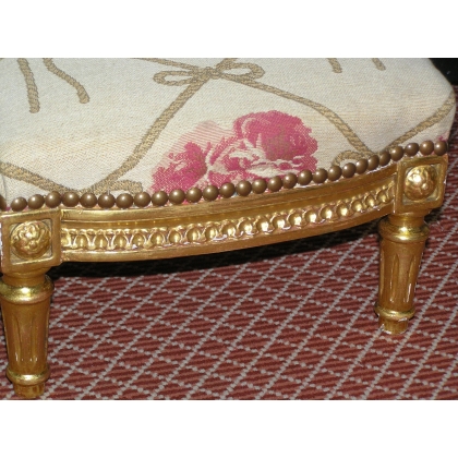 Louis XVI-style footstool, from  Moinat SA  - Antiques and home décor