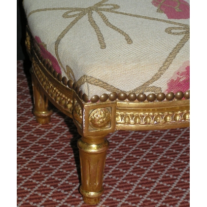 Louis XVI-style footstool, from  Moinat SA  - Antiques and home décor