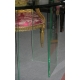 Table ovale, dessus en verre