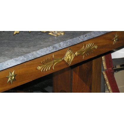 Empire console table, in mahogany and black wood. at  Moinat SA  - Antiques and home décor