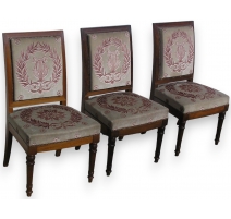 Ensemble de 3 chaises Empire