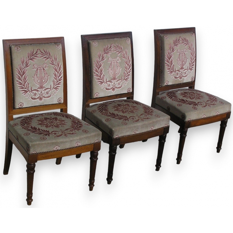 Ensemble de 3 chaises Empire
