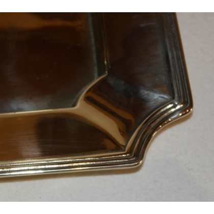 Square polished brass ashtray from  Moinat SA  - Antiques and home décor