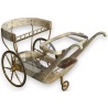 ALDO TURA three-wheeled serving trolley. Available from Moinat SA – Antiques and home décor