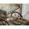 ALDO TURA three-wheeled serving trolley. Available from Moinat SA – Antiques and home décor