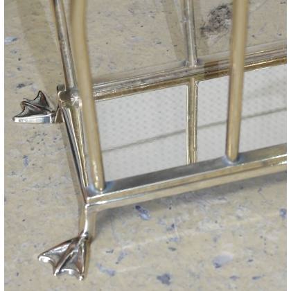 "Swans" newspaper rack in polished brass at  Moinat SA  - Antiques and home décor