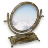Round brass table mirror with a  Moinat SA  - Antiques and home décor