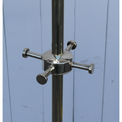 Polished brass coat rack, 4 arms, from Moinat SA – Antiques and home décor
