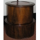 Step commode rond, en acajou. Avec