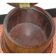 Step commode rond, en acajou. Avec