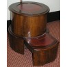 Round mahogany chest of drawers. From  Moinat SA  - Antiques and home décor