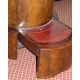 Step commode rond, en acajou. Avec