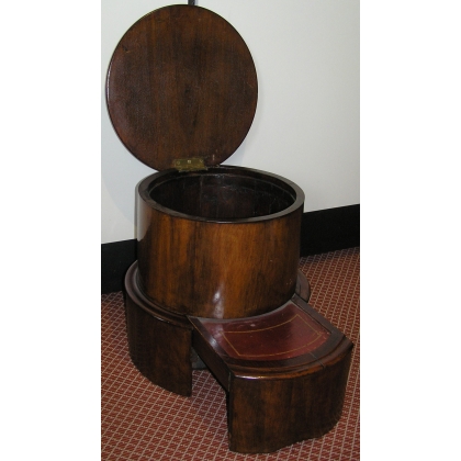 Round mahogany chest of drawers. From  Moinat SA  - Antiques and home décor