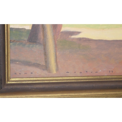 Paintings | Painting entitled ‘Bord du lac’, signed MARTIN. Dated 33. Moinat SA  – Antiques and home décor